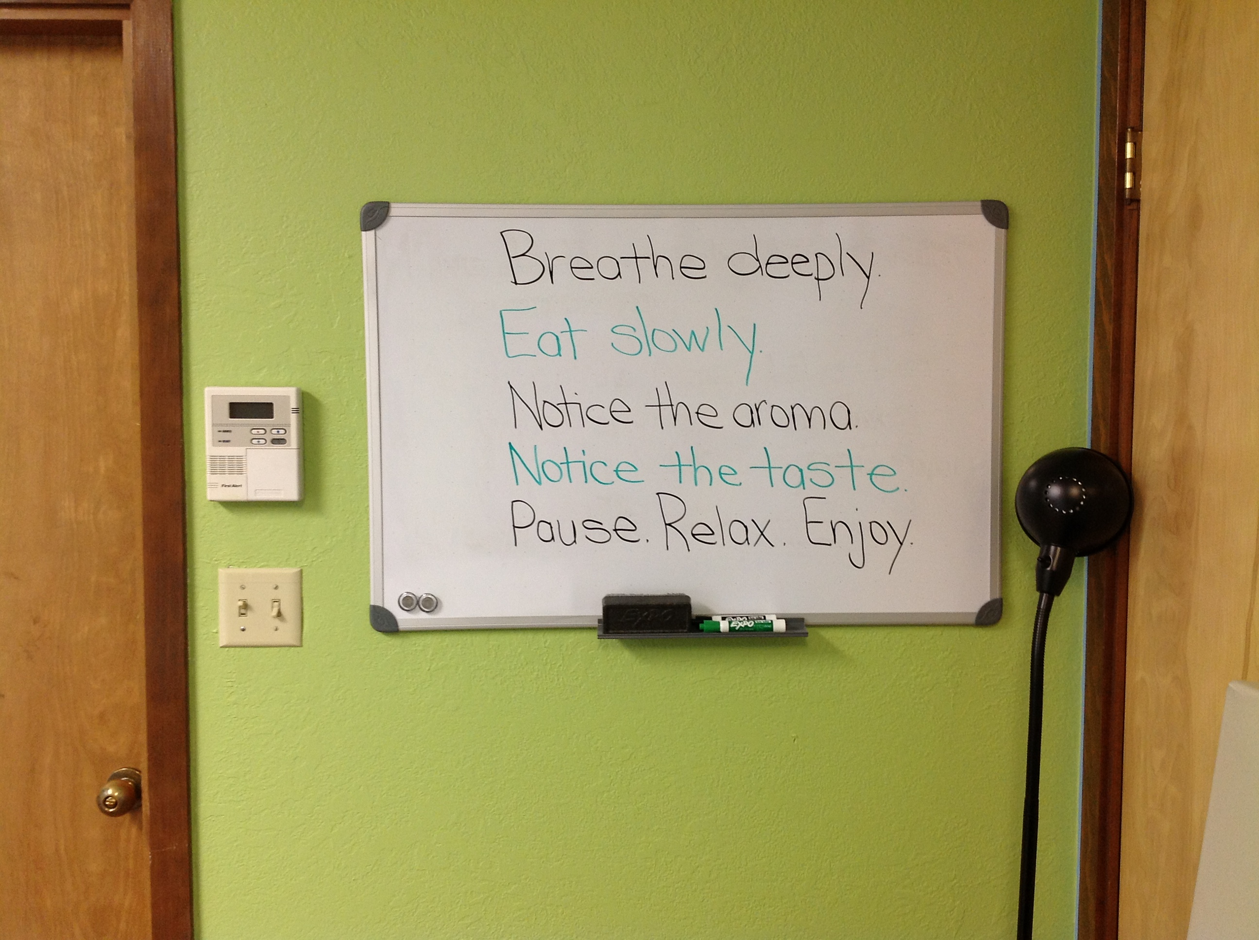 mindful eating whiteboard