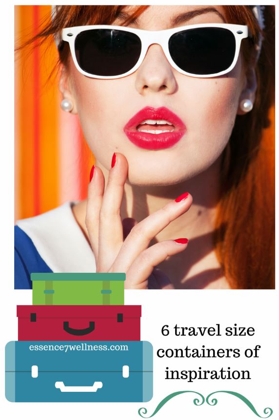 6 travel size containers of inspiration