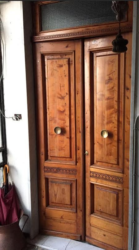 breakfast room doors on a rainy day