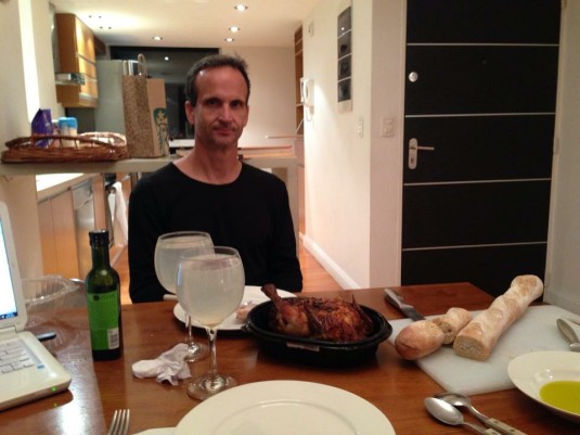 rotisserie chicken in buenos aires apartment
